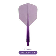 Condor AXE Small Shape Flight Stems Shafts - Clear Purple - S= 21.5mm - FutureDart