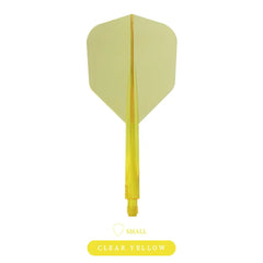 Condor AXE Small Shape Flight Stems Shafts - Clear Yellow - S= 21.5mm - FutureDart