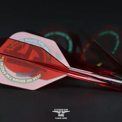 Condor AXE Special One 3 Small Shape Flight Stems Shafts - Clear Red - S= 21.5mm - FutureDart