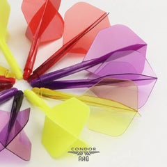 Condor AXE Standard Shape Flight Stems Shafts - Clear Purple - S= 21.5mm - FutureDart