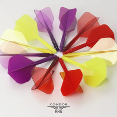 Condor AXE Standard Shape Flight Stems Shafts - Clear Purple - S= 21.5mm - FutureDart