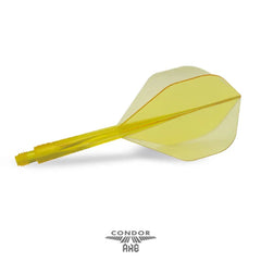 Condor AXE Standard Shape Flight Stems Shafts - Clear Yellow - S= 21.5mm - FutureDart