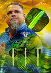 Condor AXE Stowe Buntz NEON NIGHTMARE Standard, WingSlim, Small Shape Flight Stems Shafts - WingSlim - S= 21.5mm - FutureDart