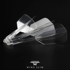 Condor AXE WING SLIM Shape Flight Stems Shafts - Clear - S= 21.5mm - FutureDart