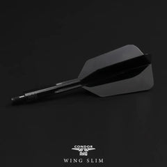 Condor AXE WING SLIM Shape Flight Stems Shafts - Clear - S= 21.5mm - FutureDart