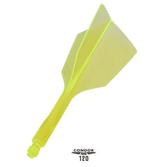 Condor - CONDOR AXE 120 NARROW Shape Flight Stems Shafts - Flights - Clear Red - S= 18mm - FutureDart