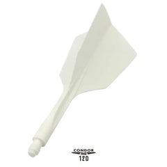 Condor - CONDOR AXE 120 NARROW Shape Flight Stems Shafts - Flights - White - S= 18mm - FutureDart