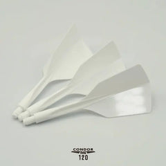 Condor - CONDOR AXE 120 NARROW Shape Flight Stems Shafts - Flights - White - S= 18mm - FutureDart