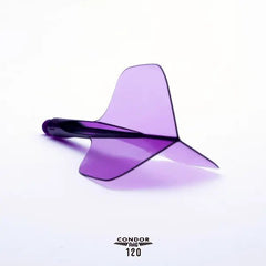 CONDOR AXE 120 SMALL Shape Flight Stems Shafts - Clear Purple - S= 18mm - FutureDart