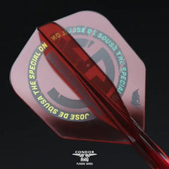 Condor AXE Special One 3 Small Shape Flight Stems Shafts - Clear Red - S= 21.5mm - FutureDart