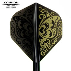 Condor Zero Stress Swallowtail Standard Flight Stems Shafts - Glitter Gold - S= 21.5mm - FutureDart