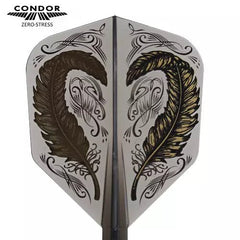 Condor Zero Stress Feather Small Flight Stems Shafts - Clear Black - S= 21.5mm - FutureDart