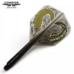 Condor Zero Stress Feather Small Flight Stems Shafts - Clear Purple - S= 21.5mm - FutureDart