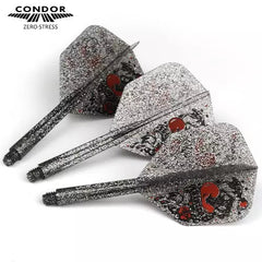 Condor Zero Stress Heart Small Flight Stems Shafts - Glitter Silver - S= 21.5mm - FutureDart