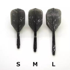 Condor Zero Stress Marble Black Small Shape Flight Stems Shafts - S= 21.5mm - FutureDart