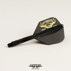 Condor Zero Stress WEST BULL LA Small Shape Flight Stems Shafts - Black - S= 21.5mm - FutureDart