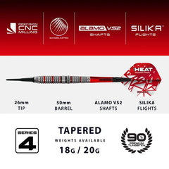 Harrows Damon Heta Series 4 Softdarts 18g, 20g - 18g - FutureDart