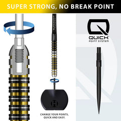 Harrows Dave Chisnall Chizzy 90% Series 1 Quick Point Steeldarts 21g, 22g, 23g, 24g, 25g, 26g - 21g - FutureDart