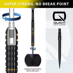 Harrows Dave Chisnall Chizzy 90% Series 3 Quick Point Steeldarts 21g, 22g, 23g, 24g, 25g, 26g (Kopie) - 21g - FutureDart