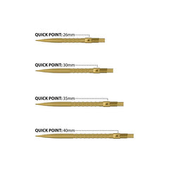 Harrows HM Grip Quick Points Black, Gold, Silver - Schwarz - 26 mm - FutureDart