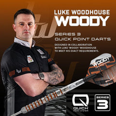 Harrows Luke Woodhouse Series 3 Quick Point Steeldarts 21g, 23g, 25g - 21g - FutureDart