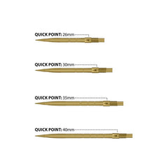 Harrows Micro Ridge Quick Points Black, Gold, Silver - Gold - 26 mm - FutureDart