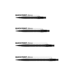 Harrows Micro Ridge Quick Points Black, Gold, Silver - Schwarz - 26 mm - FutureDart