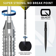 Harrows NX90 Parallel 90% Quick Point Steeldarts 22g, 23g, 24g, 26g - 22g - FutureDart