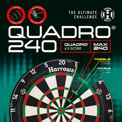 Harrows Quadro 240 Steeldartboard - FutureDart