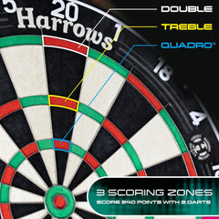 Harrows Quadro 240 Steeldartboard - FutureDart