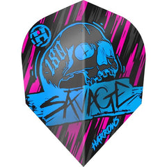 Harrows Savage No2 Flights - Aqua/Pink - FutureDart