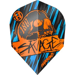 Harrows Savage No2 Flights - Orange/Blue - FutureDart