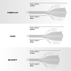 Harrows Solo: Integrated Flight and Shaft No6 - Short 20mm - Black - FutureDart