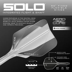 Harrows Solo: Integrated Flight and Shaft No6 - Short 20mm - Black - FutureDart