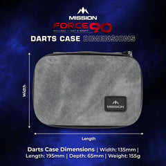 Mission Force 90 Dart Case Grey Denim – Large - FutureDart