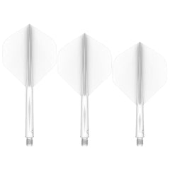 Mission Force 90 Moulded Flight & Shaft System - 3 Farben, Längen & Flightformen - Standard No2 - Short - White - FutureDart