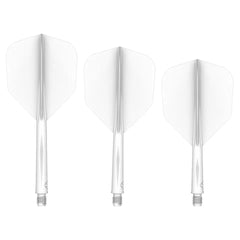Mission Force 90 Moulded Flight & Shaft System - 3 Farben, Längen & Flightformen - Standard No6 - Short - White - FutureDart
