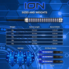 Mission ION Steeldarts 22g, 24g, 26g, 28g, 30g - 22g - FutureDart