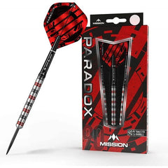 Mission Paradox Steeldarts - Straight - M1 - Electro Black & Red 21g, 23g, 25g - 21g - FutureDart