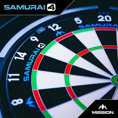 Mission Samurai 4 Dartboard Professional - Ultrafeine weiße Spinne - FutureDart