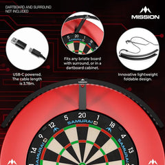 Mission Torus 120° - Beleuchtungssystem - Hellweiße LED - Schwarz - FutureDart