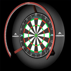 MISSION Torus 270 Grad Dartboard Beleuchtung LED - Rot - FutureDart