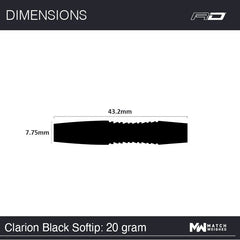Red Dragon Clarion Black Softdarts 20g - FutureDart