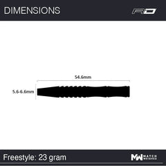 Red Dragon Freestyle V1 Steeldarts 21g, 23g - 23g - FutureDart