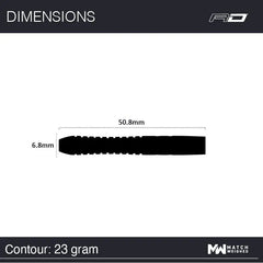 Red Dragon Gerwyn Price Contour Steeldarts 21g, 23g, 25g - 21g - FutureDart