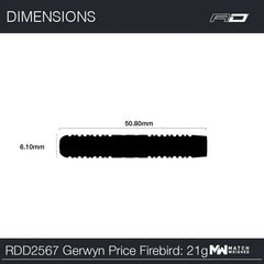 Red Dragon Gerwyn Price Firebird Steeldarts 21g, 23g - 21g - FutureDart