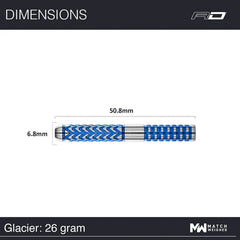 Red Dragon Gerwyn Price Glacier Steeldarts 22g, 24g, 26g - 22g - FutureDart