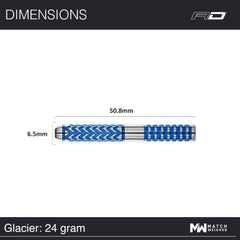Red Dragon Gerwyn Price Glacier Steeldarts 22g, 24g, 26g - 22g - FutureDart