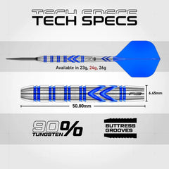 Red Dragon Gerwyn Price Iceman Blue 90% Switch Point Steeldarts 22g, 24g, 26g - 23g - FutureDart