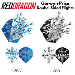 Red Dragon Gerwyn Price Iceman Double Sided Ying Yang Flights - F6968 - FutureDart